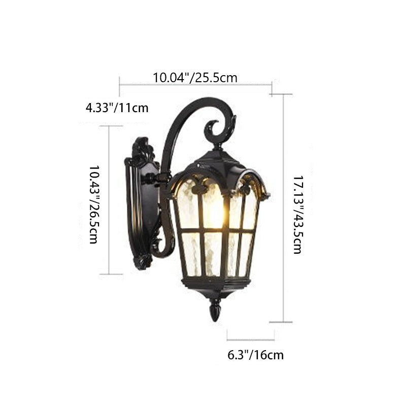 Lampe applique murale à 1 lumière carrée incurvée en verre aluminium nordique contemporain pour extérieur 