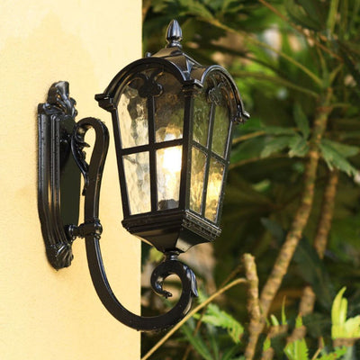 Lampe applique murale à 1 lumière carrée incurvée en verre aluminium nordique contemporain pour extérieur 