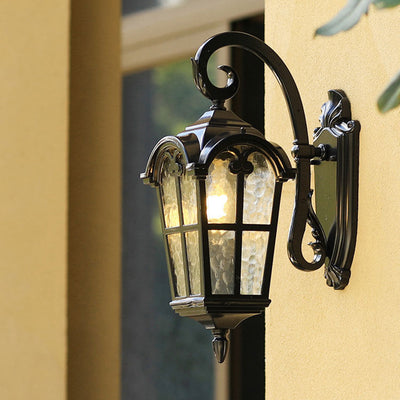 Lampe applique murale à 1 lumière carrée incurvée en verre aluminium nordique contemporain pour extérieur 