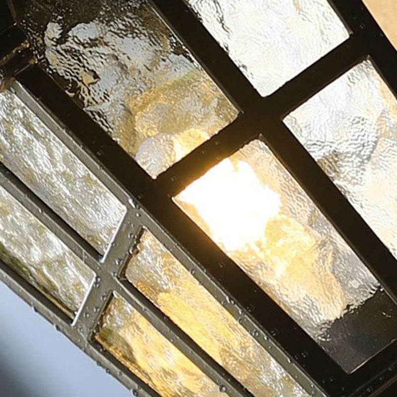 Lampe applique murale à 1 lumière carrée incurvée en verre aluminium nordique contemporain pour extérieur 