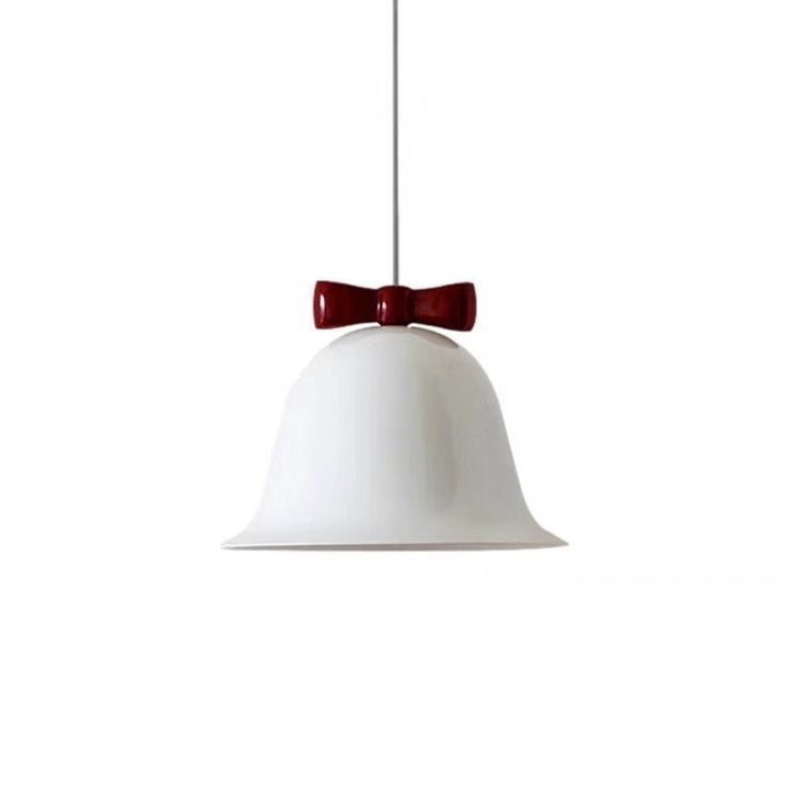 Modern Art Deco Iron Bowknot Bell-Shaped 1-Light Pendant Light For Bedroom