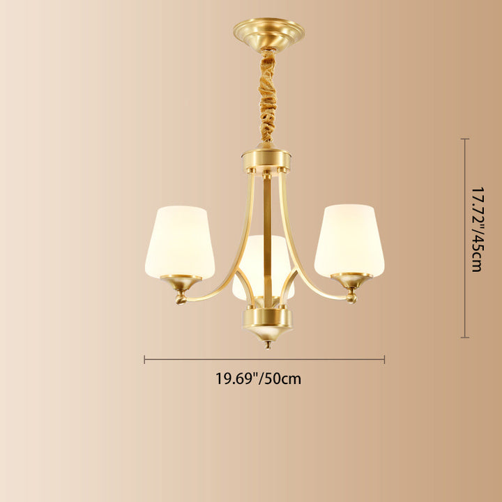 Traditioneller Vintage Glas Messing verzweigter Zylinder 3/6/8/10-Licht Kronleuchter für Wohnzimmer 