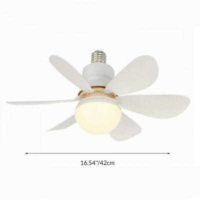 Moderner minimalistischer PP PC ABS halbrunder 1-Licht-Semi-Flush-Mount-Deckenventilator-Licht für Schlafzimmer & Wohnzimmer 