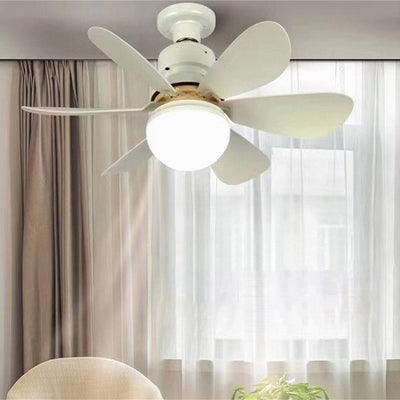 Moderner minimalistischer PP PC ABS halbrunder 1-Licht-Semi-Flush-Mount-Deckenventilator-Licht für Schlafzimmer & Wohnzimmer 