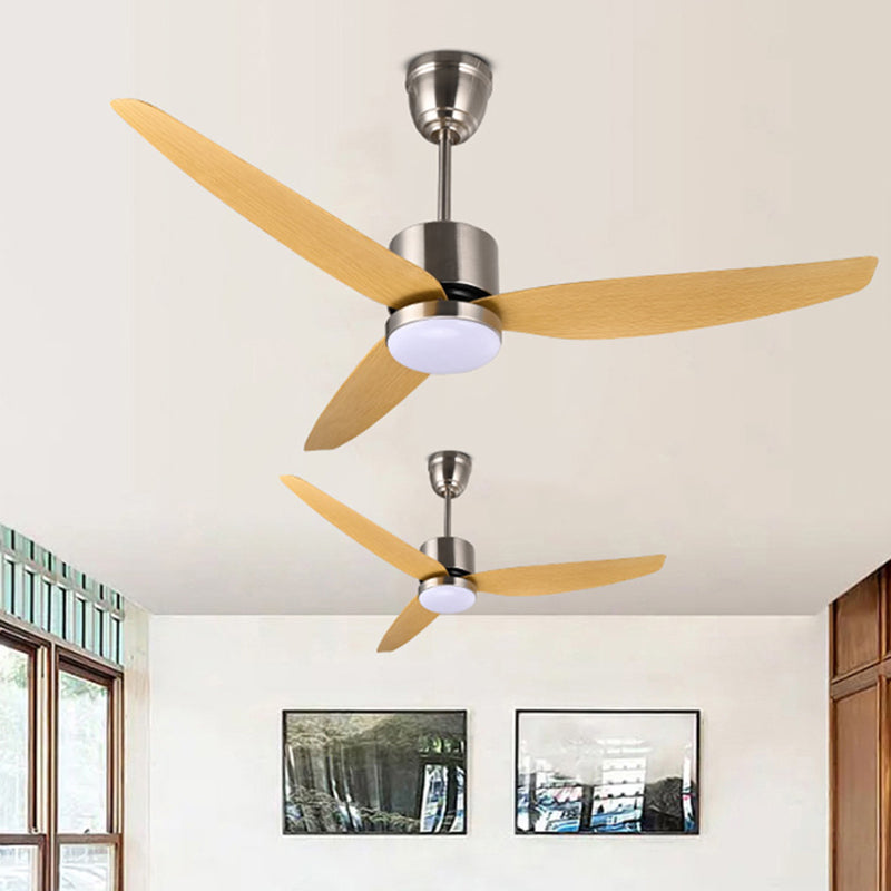 Zeitgenössische skandinavische Eisen-ABS-Acryl-Runde LED-Halbeinbau-Deckenventilatorleuchte für Schlafzimmer 