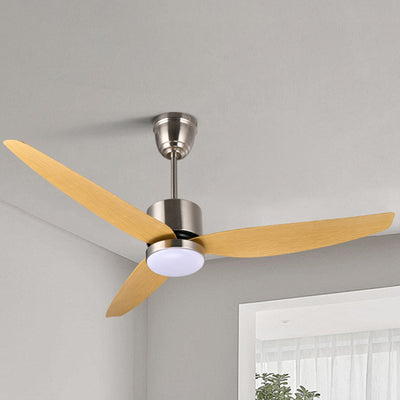 Zeitgenössische skandinavische Eisen-ABS-Acryl-Runde LED-Halbeinbau-Deckenventilatorleuchte für Schlafzimmer 