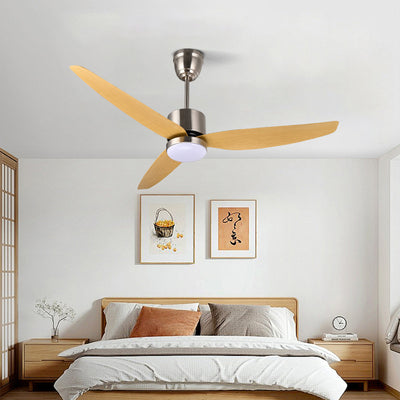 Zeitgenössische skandinavische Eisen-ABS-Acryl-Runde LED-Halbeinbau-Deckenventilatorleuchte für Schlafzimmer 