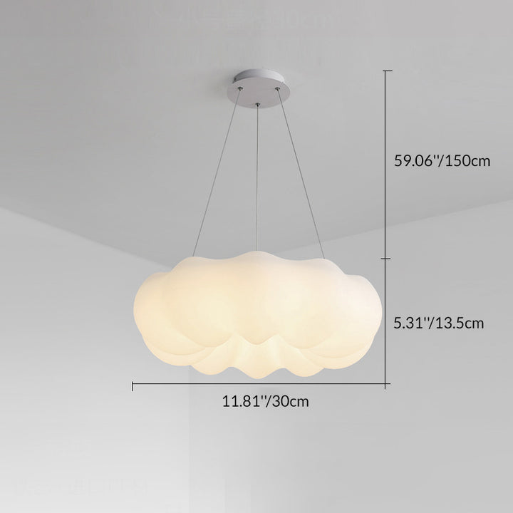 Zeitgenössischer kreativer PE-Eisenwolkenförmiger LED-Kronleuchter für das Wohnzimmer 