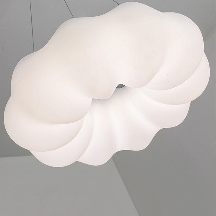 Lustre LED en forme de nuage de fer créatif contemporain pour salon 