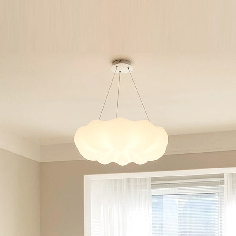 Lustre LED en forme de nuage de fer créatif contemporain pour salon 