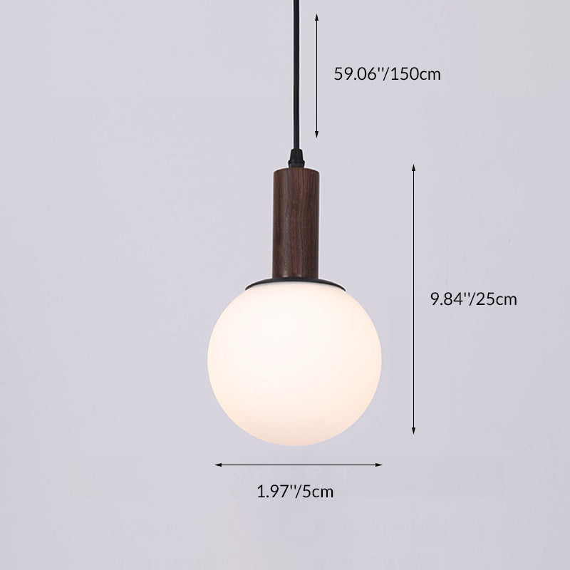 Moderne minimalistische Glas-Eisen-Zylinder-Globe 1-Licht-Pendelleuchte für das Wohnzimmer 
