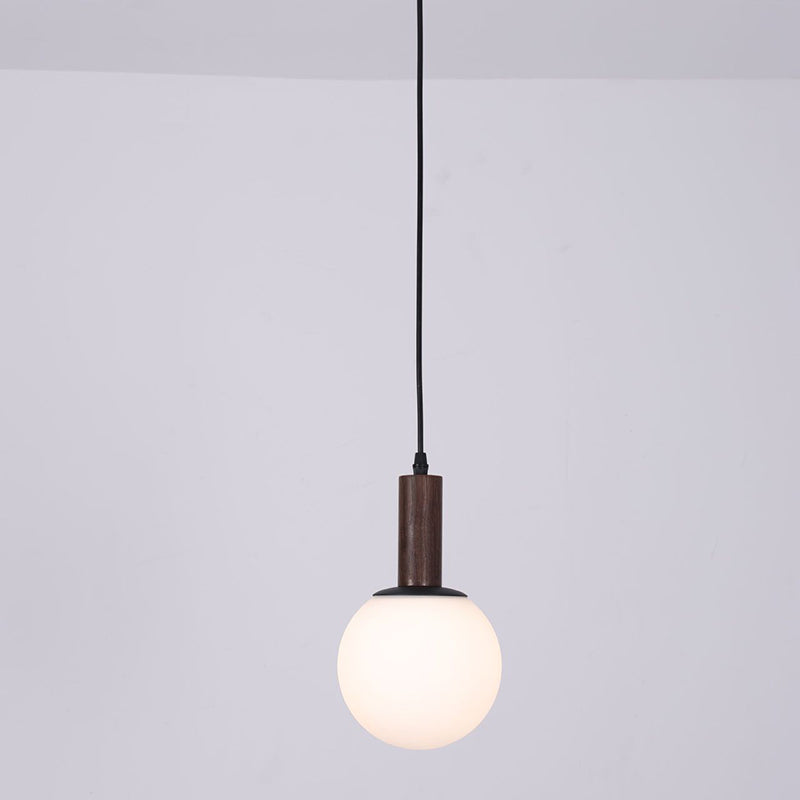 Moderne minimalistische Glas-Eisen-Zylinder-Globe 1-Licht-Pendelleuchte für das Wohnzimmer 