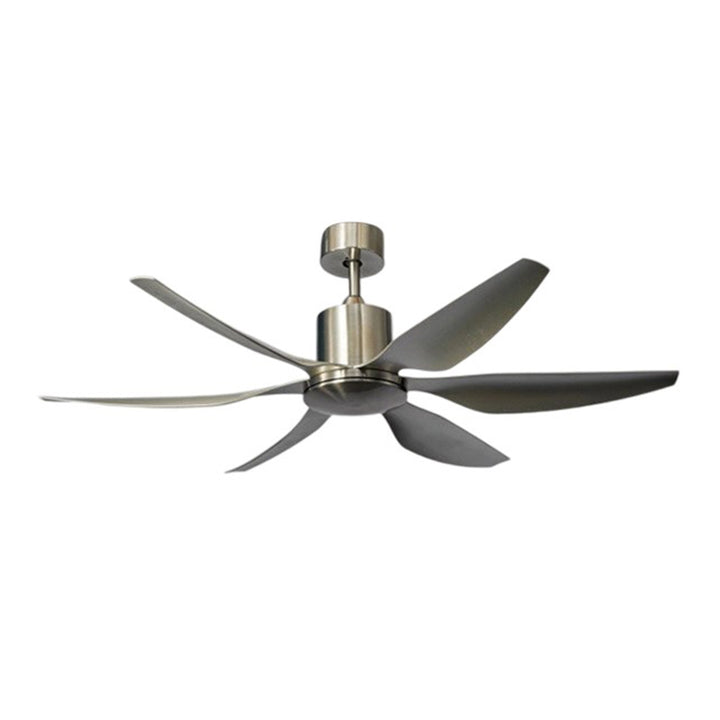 Contemporary Industrial ABS Acrylic Copper Cylindrical Round LED Semi-Flush Mount Ceiling Fan Light For Living Room
