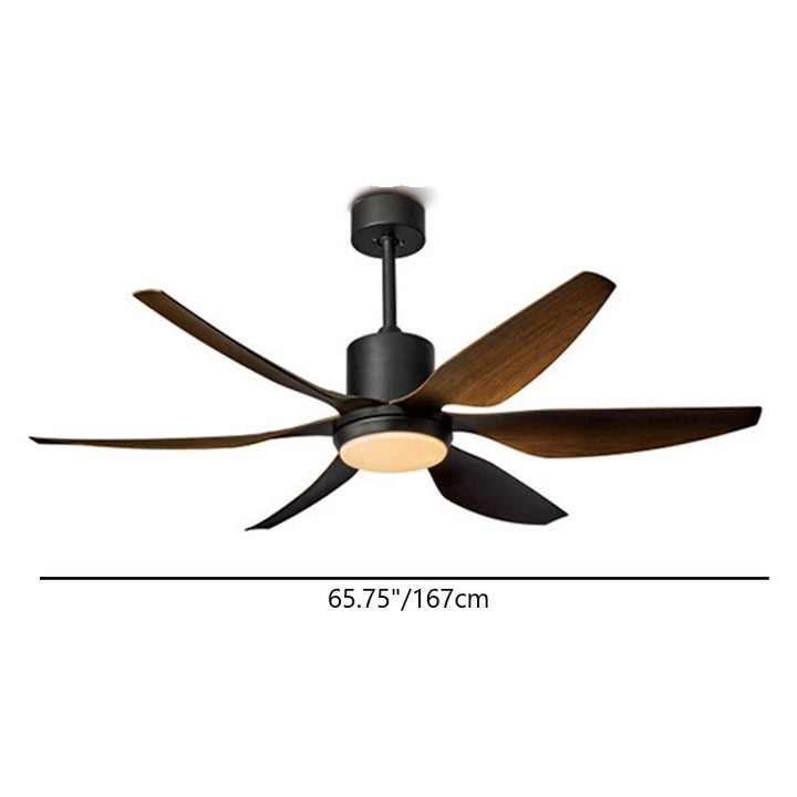 Contemporary Industrial ABS Acrylic Copper Cylindrical Round LED Semi-Flush Mount Ceiling Fan Light For Living Room