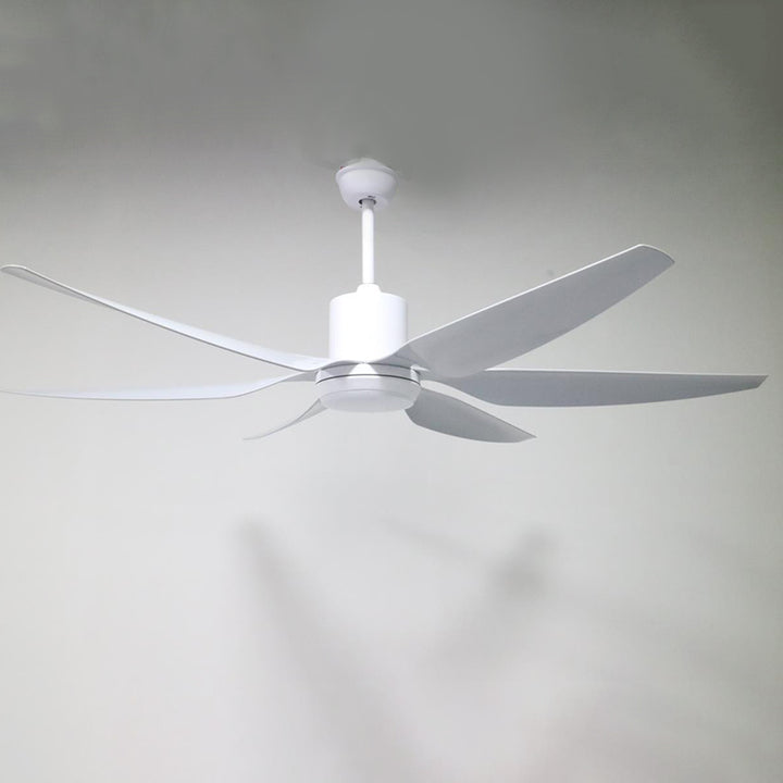 Contemporary Industrial ABS Acrylic Copper Cylindrical Round LED Semi-Flush Mount Ceiling Fan Light For Living Room