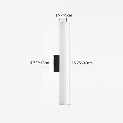 モダンミニマリストアクリルアルミニウム円筒形ストリップLEDウォールランプ屋外用 