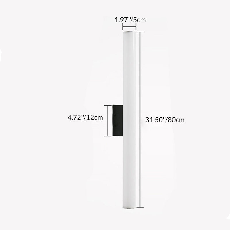 モダンミニマリストアクリルアルミニウム円筒形ストリップLEDウォールランプ屋外用 