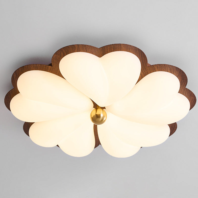 Plafonnier LED à montage encastré en fer floral chinois traditionnel pour chambre 