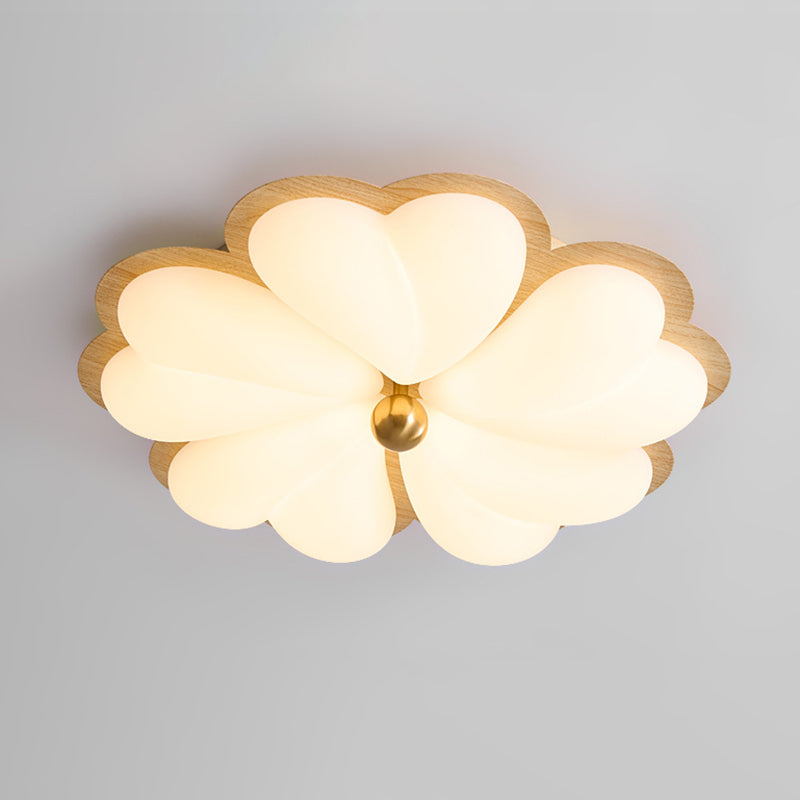 Plafonnier LED à montage encastré en fer floral chinois traditionnel pour chambre 