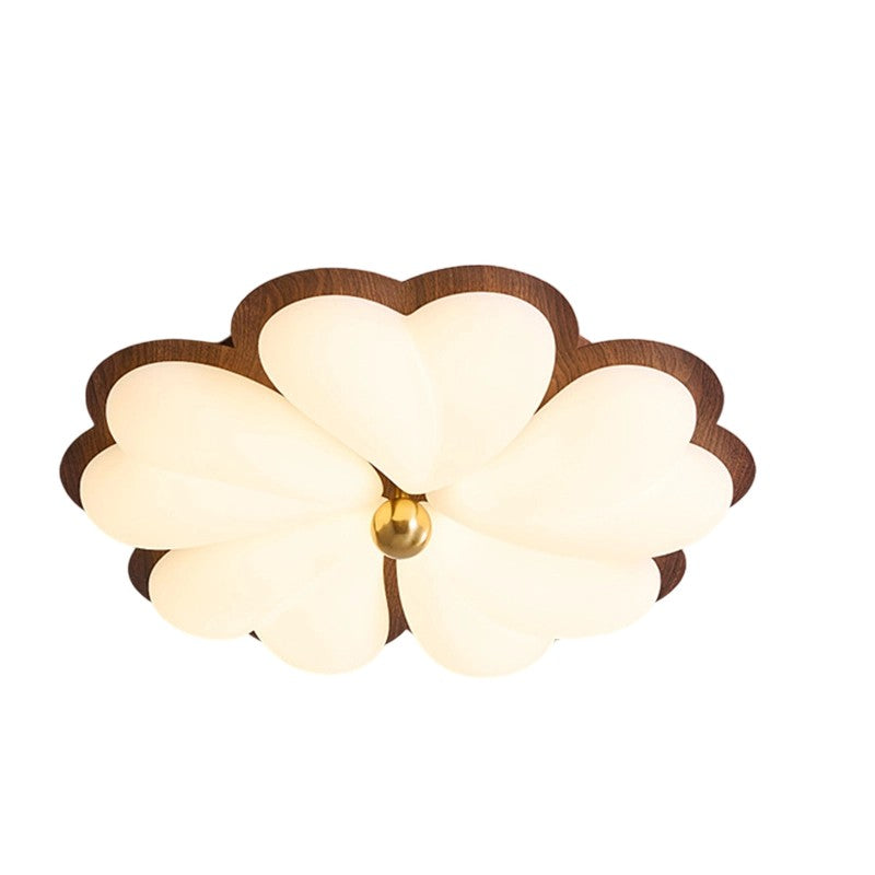 Plafonnier LED à montage encastré en fer floral chinois traditionnel pour chambre 