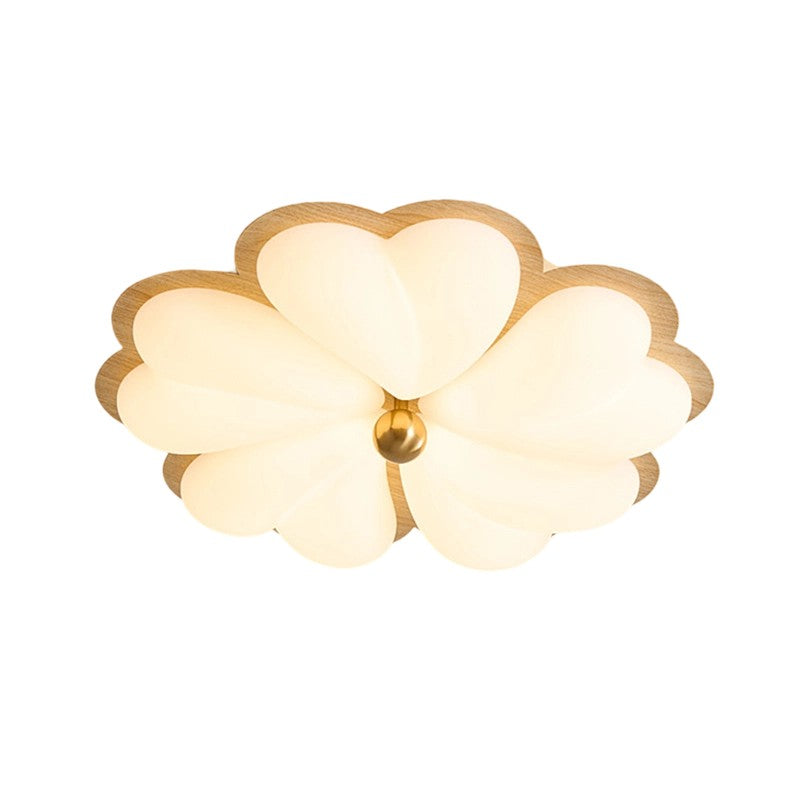 Plafonnier LED à montage encastré en fer floral chinois traditionnel pour chambre 