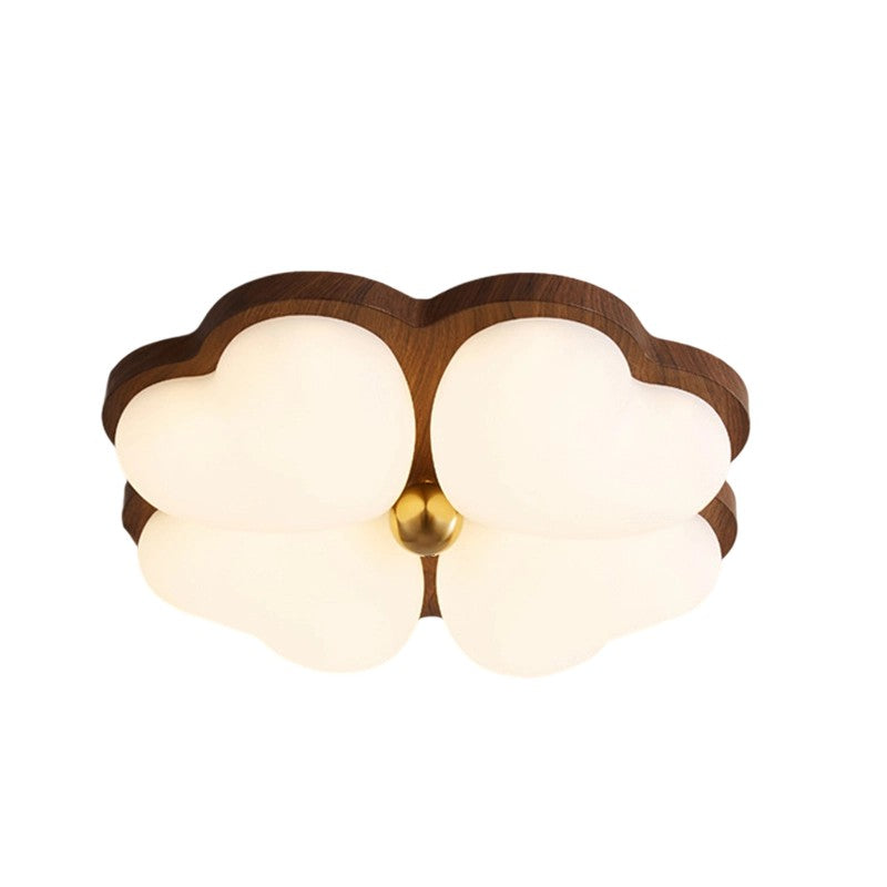 Plafonnier LED à montage encastré en fer floral chinois traditionnel pour chambre 