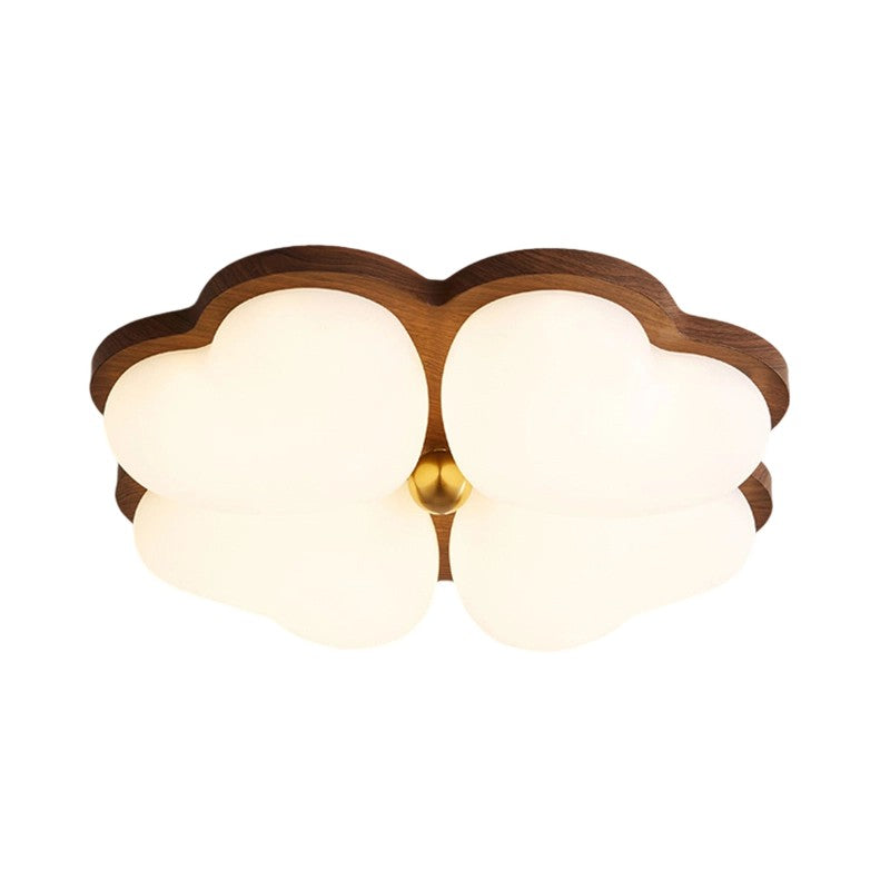 Plafonnier LED à montage encastré en fer floral chinois traditionnel pour chambre 