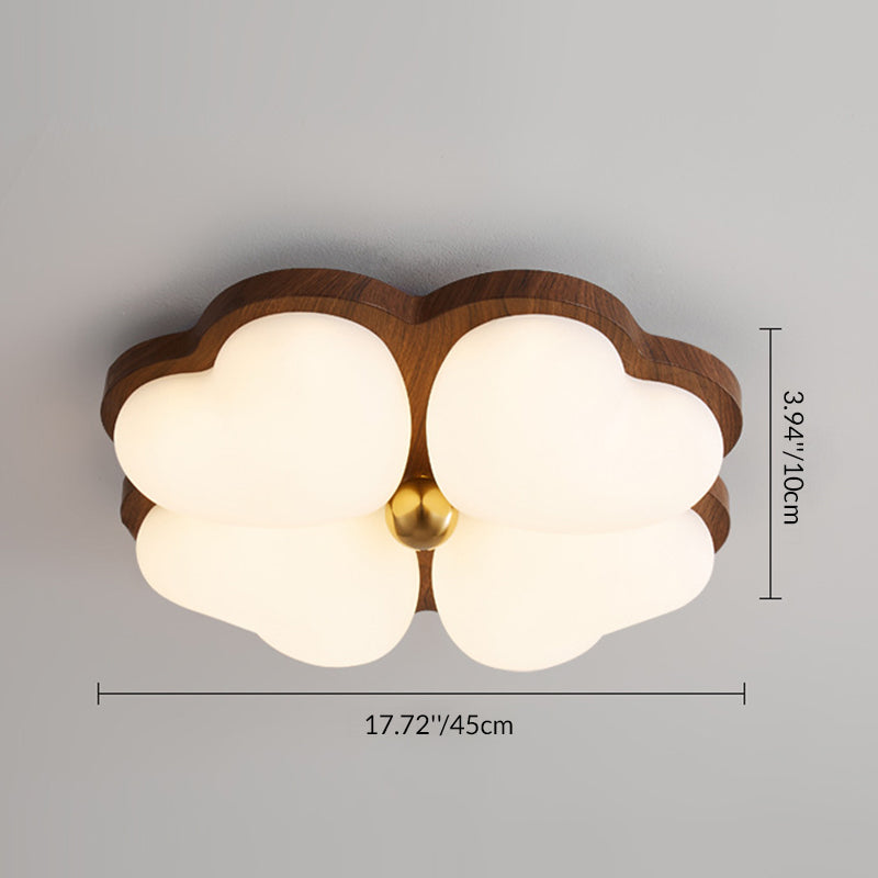 Plafonnier LED à montage encastré en fer floral chinois traditionnel pour chambre 