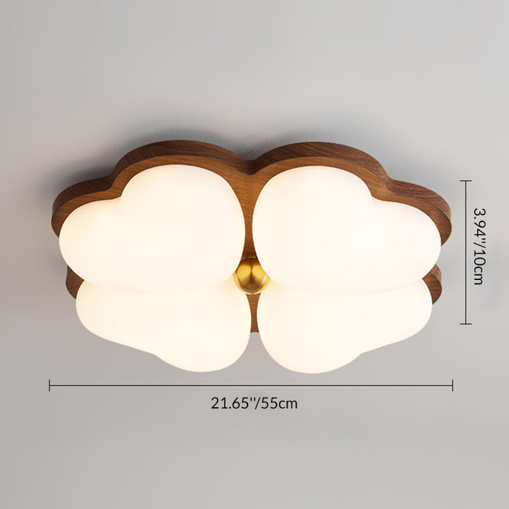 Plafonnier LED à montage encastré en fer floral chinois traditionnel pour chambre 