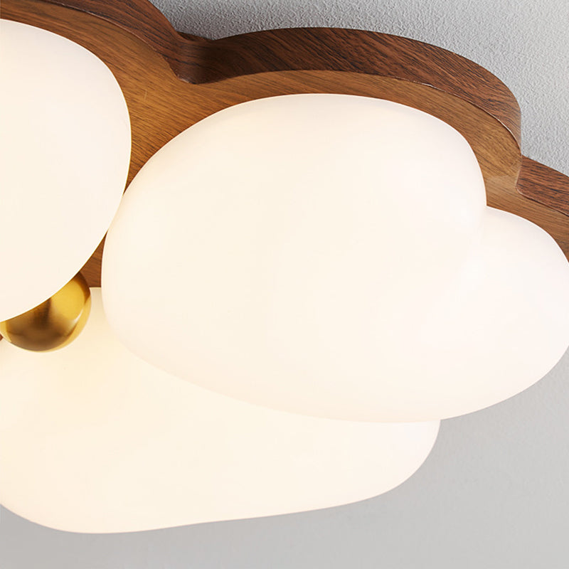 Plafonnier LED à montage encastré en fer floral chinois traditionnel pour chambre 