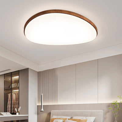 Traditional Chinese Acrylic Iron Cloud Round Square Triangle LED Flush Mount Ceiling Light For Bedroom