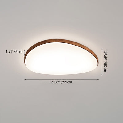 Traditional Chinese Acrylic Iron Cloud Round Square Triangle LED Flush Mount Ceiling Light For Bedroom