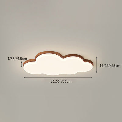 Traditional Chinese Acrylic Iron Cloud Round Square Triangle LED Flush Mount Ceiling Light For Bedroom