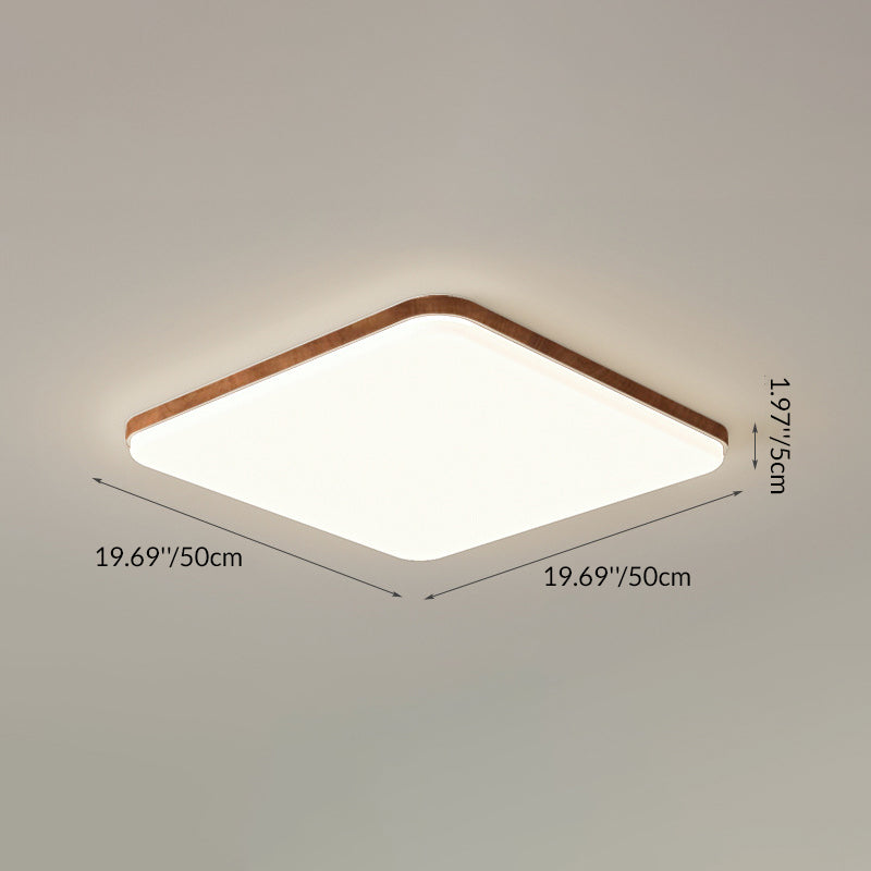 Traditional Chinese Acrylic Iron Cloud Round Square Triangle LED Flush Mount Ceiling Light For Bedroom