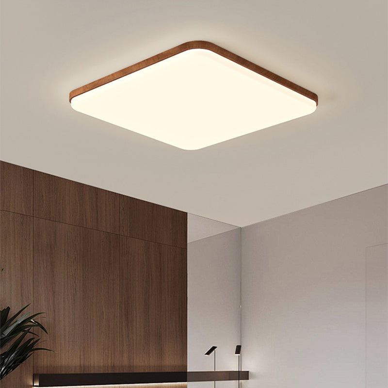 Traditional Chinese Acrylic Iron Cloud Round Square Triangle LED Flush Mount Ceiling Light For Bedroom
