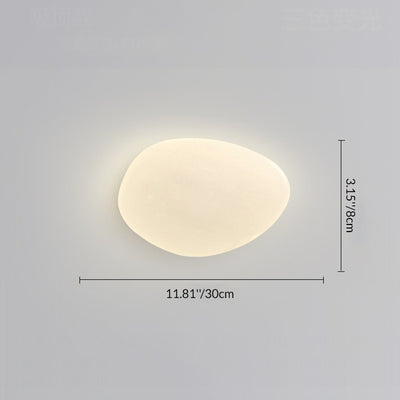Plafonnier LED en forme de galet en fer PE minimaliste moderne pour chambre 