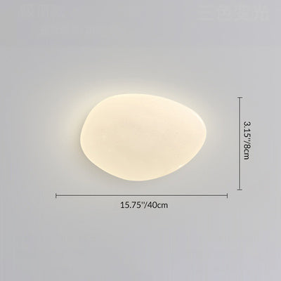 Plafonnier LED en forme de galet en fer PE minimaliste moderne pour chambre 
