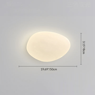 Plafonnier LED en forme de galet en fer PE minimaliste moderne pour chambre 