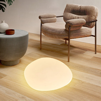 Plafonnier LED en forme de galet en fer PE minimaliste moderne pour chambre 