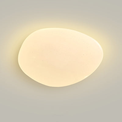 Plafonnier LED en forme de galet en fer PE minimaliste moderne pour chambre 