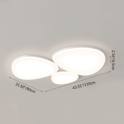 Lustre de plafond LED géométrique floral semi-rond en acrylique et fer minimaliste moderne pour chambre et salon 