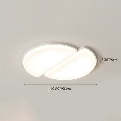 Lustre de plafond LED géométrique floral semi-rond en acrylique et fer minimaliste moderne pour chambre et salon 