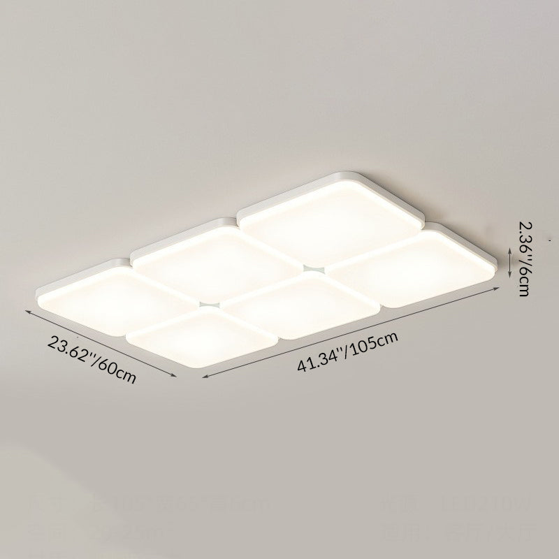Lustre de plafond LED géométrique floral semi-rond en acrylique et fer minimaliste moderne pour chambre et salon 