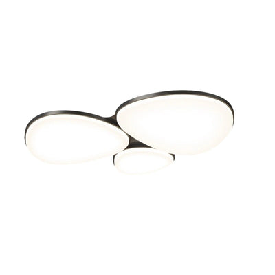 Lustre de plafond LED géométrique floral semi-rond en acrylique et fer minimaliste moderne pour chambre et salon 