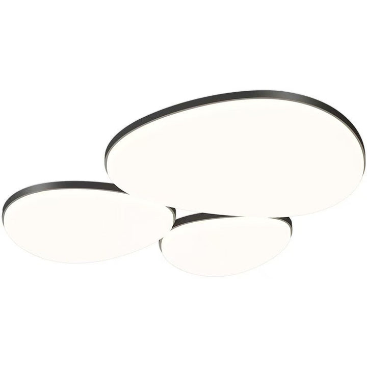 Modern Minimalist Acrylic Iron Semi-Round Floral Geometric LED Flush Mount Ceiling Light For Bedroom &amp; Living Room