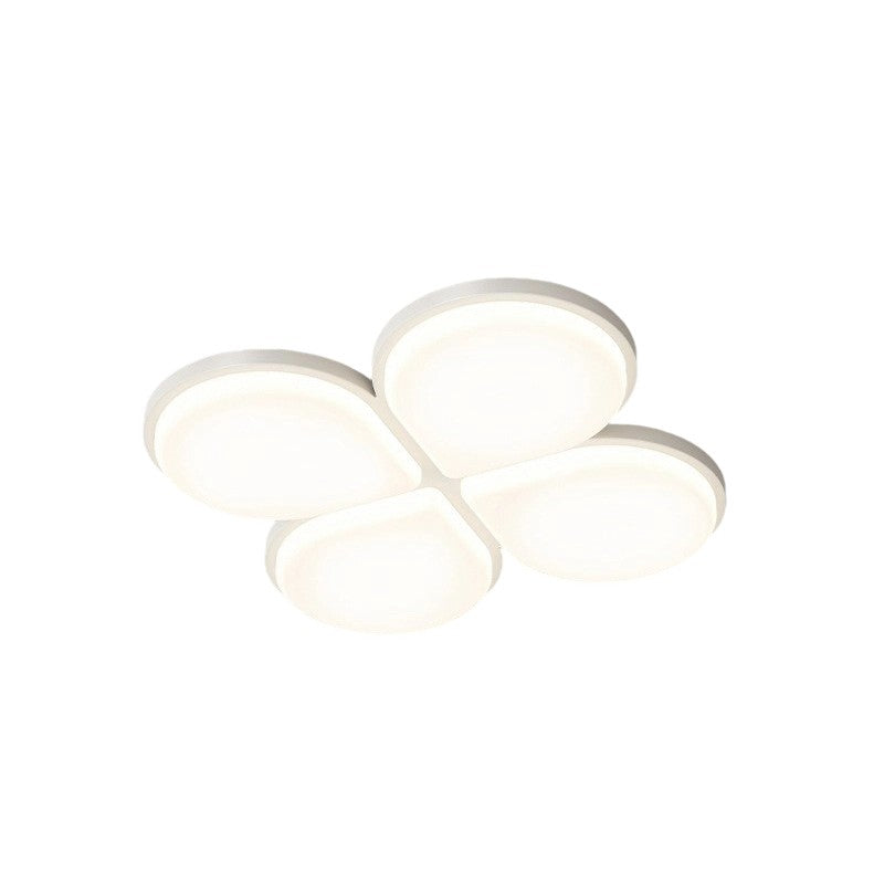 Modern Minimalist Acrylic Iron Semi-Round Floral Geometric LED Flush Mount Ceiling Light For Bedroom &amp; Living Room