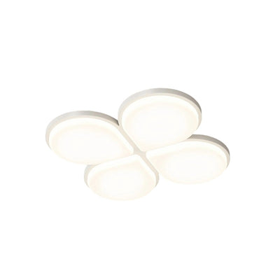 Lustre de plafond LED géométrique floral semi-rond en acrylique et fer minimaliste moderne pour chambre et salon 