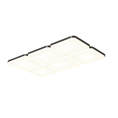 Lustre de plafond LED géométrique floral semi-rond en acrylique et fer minimaliste moderne pour chambre et salon 