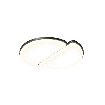 Lustre de plafond LED géométrique floral semi-rond en acrylique et fer minimaliste moderne pour chambre et salon 