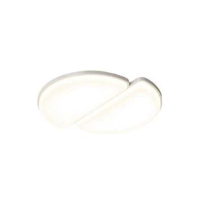 Lustre de plafond LED géométrique floral semi-rond en acrylique et fer minimaliste moderne pour chambre et salon 